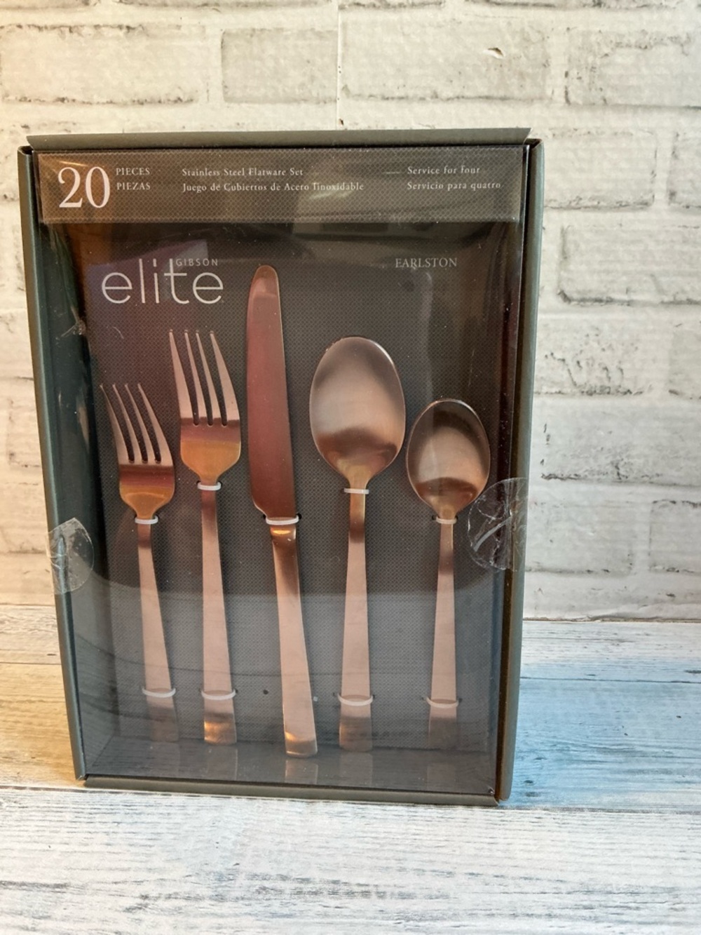 Gibson 20Pc Bronze Elite Earlston Stainless Steel